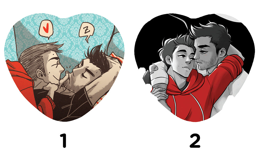 Sterek Heart Buttons