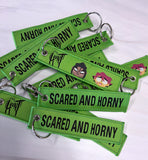 The Hunt : Scared and Horny Jet Tag Keychain